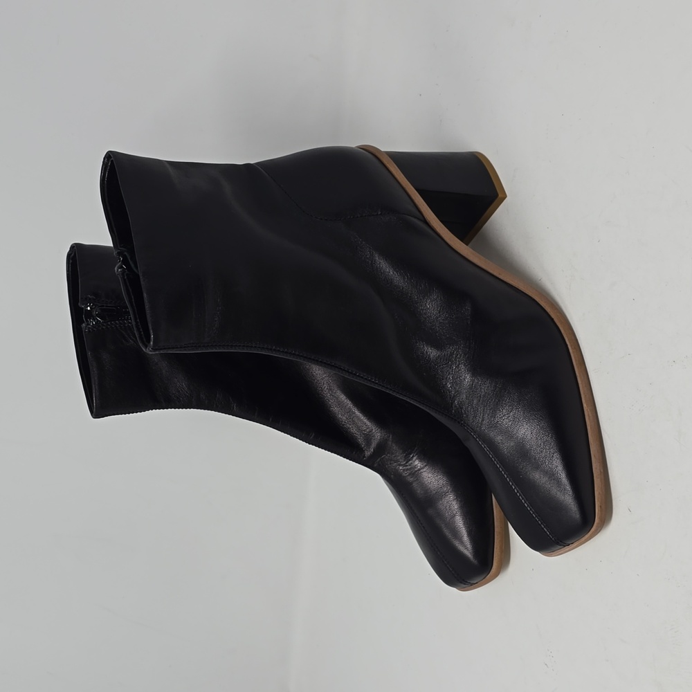 Free People Sienna Ankle Women Black Leather Boots Size 10